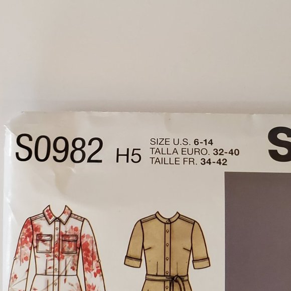 Simplicity Misses Miss Shirt Dress Sewing Pattern - Picture 2 of 10